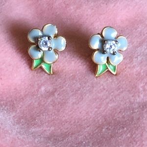 Juicy Couture Blue Flower Stud Earrings
